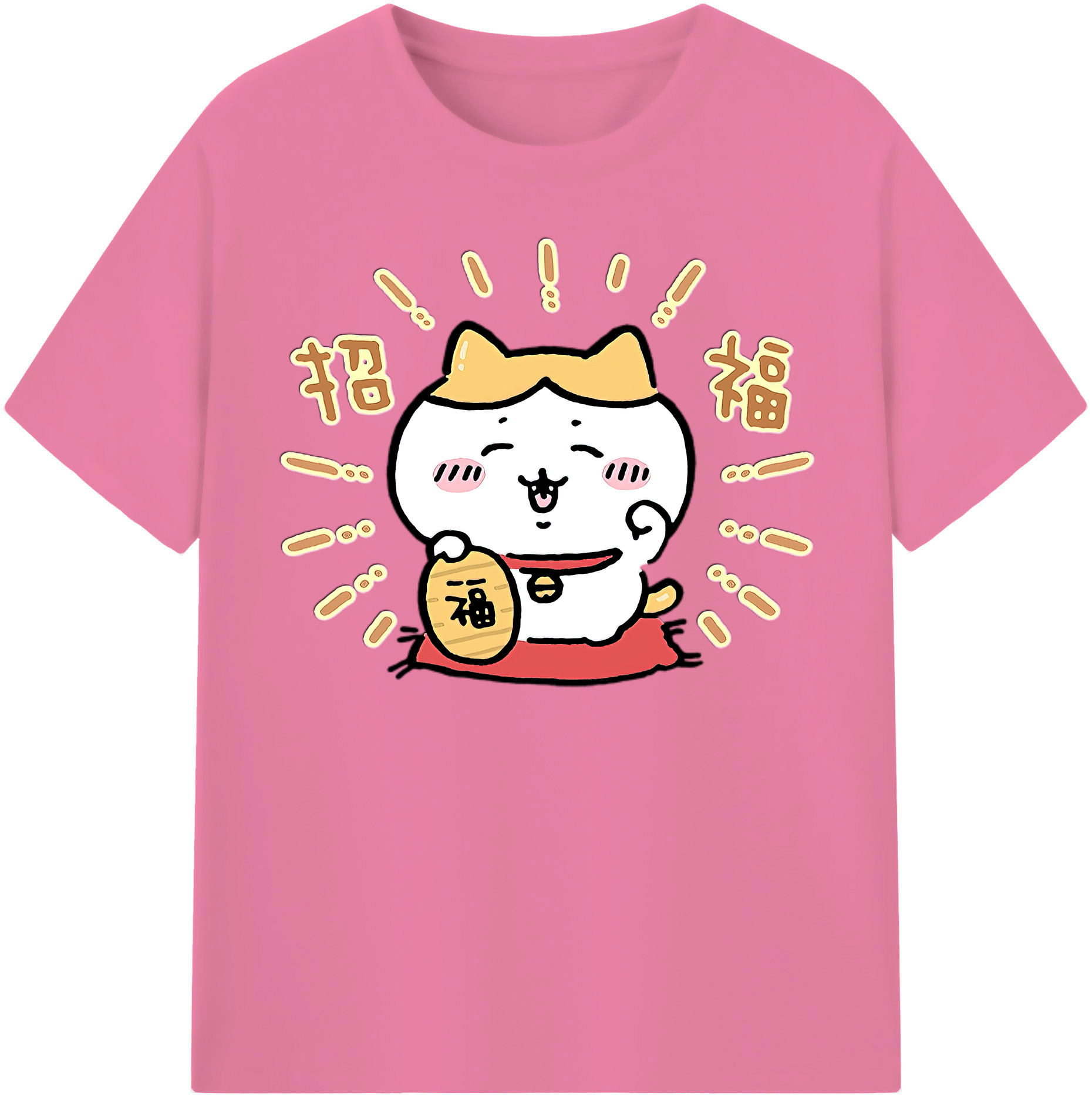 （画像用） ちいかわ ハチワレ Chii-kawa hachiware 綿100％半袖Tシャツ（フロントプリント）